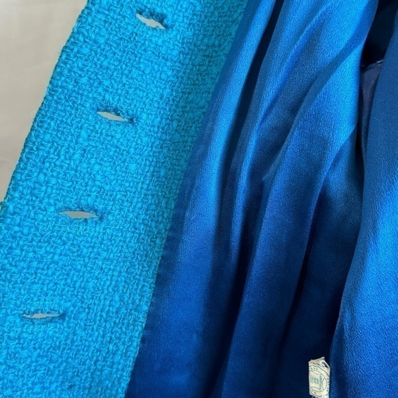 I.Magnin Vintage Turquoise Coat 1960s - Picture 8 of 9